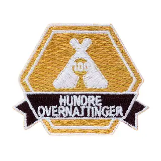 100 overnattinger SS Motivasjonsmerke 100 overnattinger