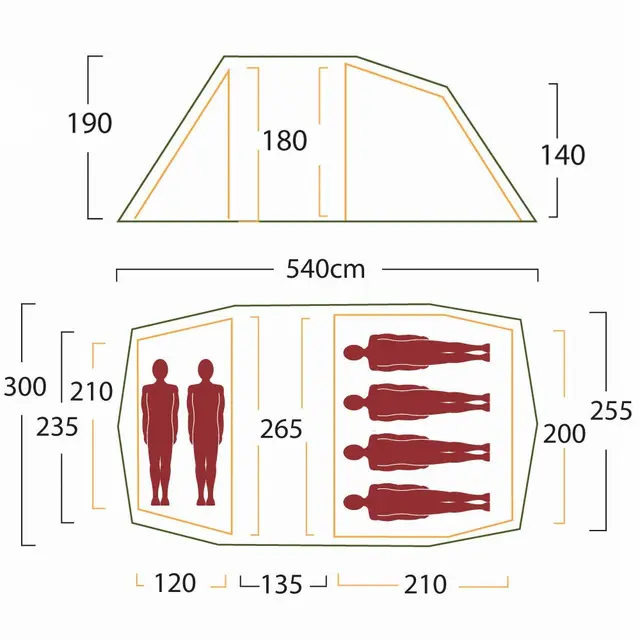 Ekstra innertelt til Gimle Helsport Gimle Family 4+ Inner Tent 