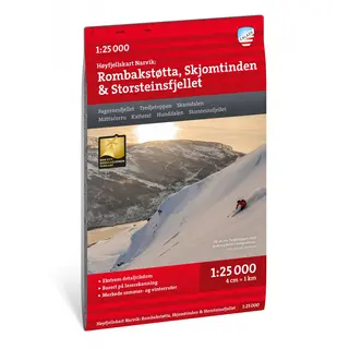 Rombakst&#248;tta Skjomtinden Storsteisfjelle Calazo H&#248;yfjellskart 1:25 000 Narvik