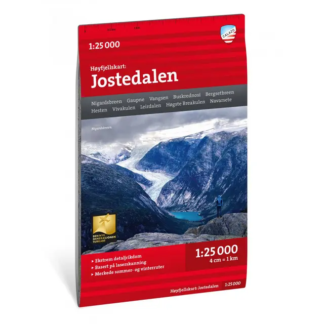 Jostedalen Calazo Høyfjellskart 1:25 000 