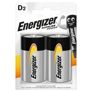 Batterier D Energizer Alkaline Power D 2 pk.