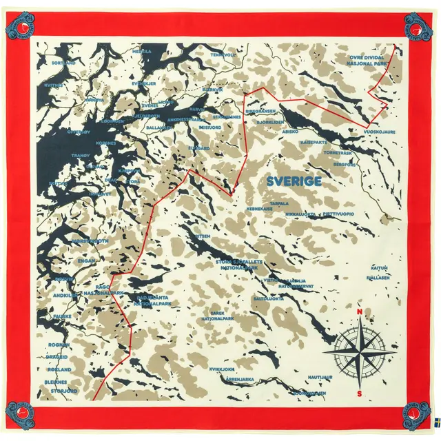 Skjerf Fjällräven Swedish Classic Map Scarf 334 