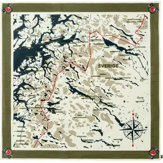 Skjerf Fj&#228;llr&#228;ven Swedish Classic Map Scarf 620