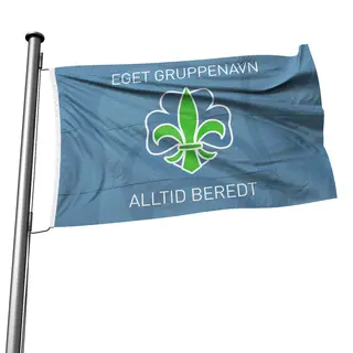 Logoflagg med gruppenavn NSF Gruppebanner med eget navn