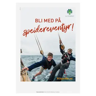 Verveplakat Sj&#248;speider NSF Speidereventyr-plakat Sj&#248;speider