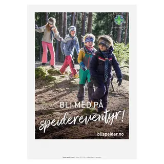 Verveplakat Speider NSF Speidereventyr-plakat Speider