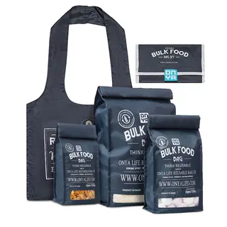 L&#248;svektposer og handlenett Onya Bulk Food Bag Kit Charcoal