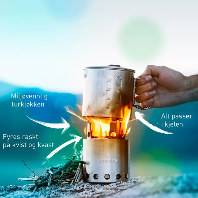 Komplett liten bålbrenner til 1–2 Solo Stove Lite Kit with Pot 900 