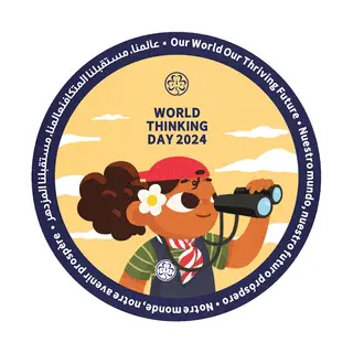 Tenkedagsmerke 2024 WAGGGS World Thinking Day Badge 2024