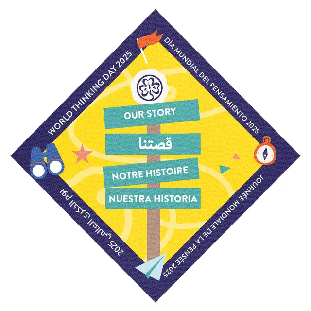 Tenkedagsmerke 2025 WAGGGS World Thinking Day Badge 2025 